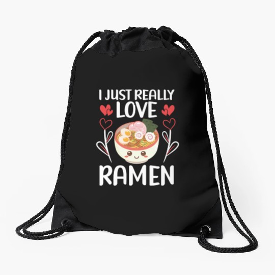Ramen Noodle Soup Japanese Kawaii Gift Ramen Drawstring Bags