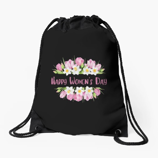 WOMEN'S DAY Drawstring Bags