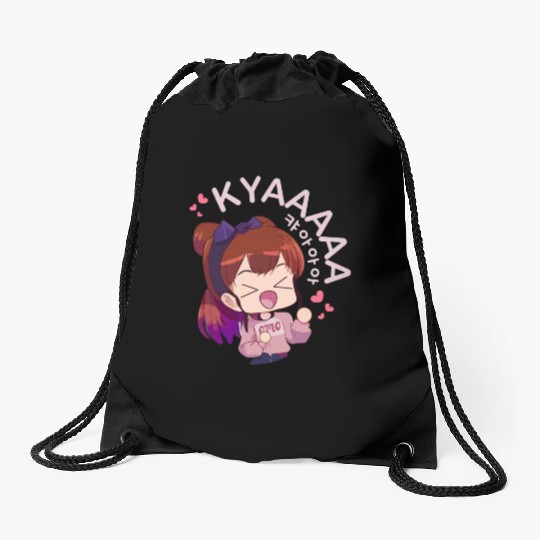 Kyaa Funny KPOP Anime Chibi Korean Pop Music Drawstring Bags