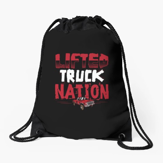 Lifted Truck Nation Pickup Truck Square Body Truck Drawstring Bags