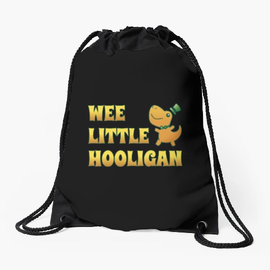 Wee Lil Hooligan Kids St Patrick s Day Boys Girl Drawstring Bags