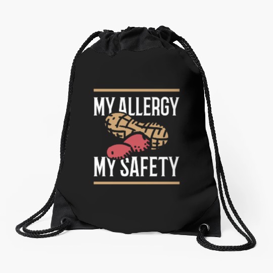 My Allergy My Safety Peanut Allergic Drawstring Bags