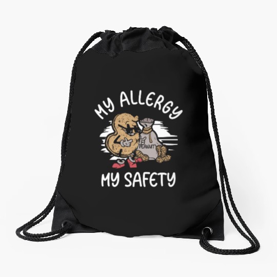 My Allergy My Safety Peanut Allergic Drawstring Bags