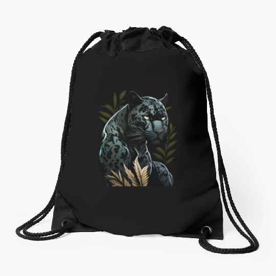 The power of the black panther Drawstring Bags