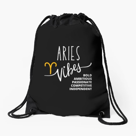 Aries: Embrace Your Fearless and Bold Nature Drawstring Bags