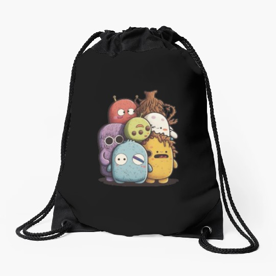 my imaginary friends Drawstring Bags