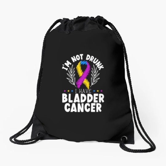 Bladder Cancer Warrior Bladder Cancer Awareness Drawstring Bags