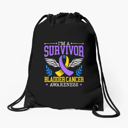 Bladder Cancer Survivor Bladder Cancer Awareness Drawstring Bags