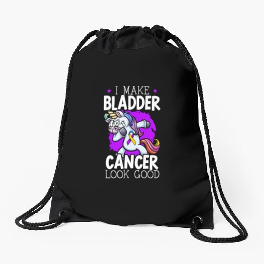 Bladder Cancer Warrior Bladder Cancer Awareness Drawstring Bags
