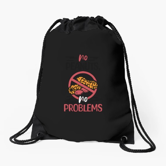 No Peanuts No Problems Peanut Allergic Drawstring Bags