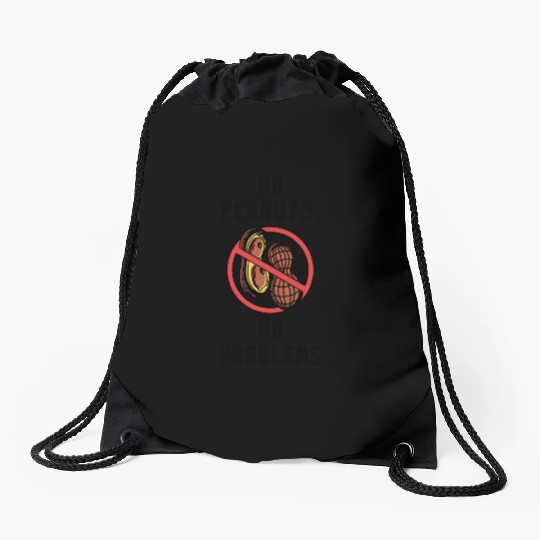 No Peanuts No Problems Peanut Allergic Drawstring Bags
