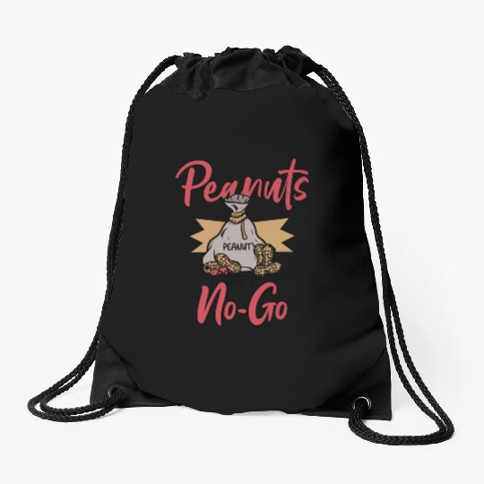 Peanuts Are A No-Go Peanut Allergic Drawstring Bags