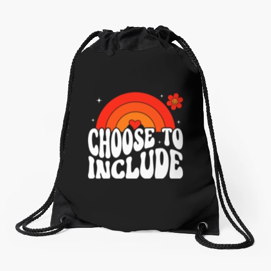 Choose To Include For Autism Teacher Drawstring Bags
