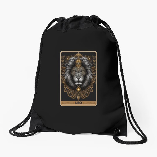 Lion Tarot Card Leo Zodiac Astrology Horoscope Wit Drawstring Bags