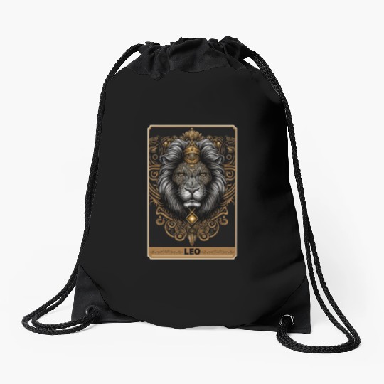 Lion Tarot Card Leo Zodiac Astrology Horoscope Wit Drawstring Bags