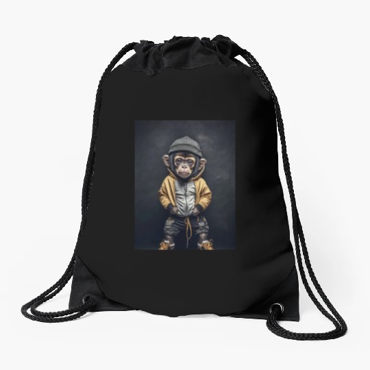 Bully Monkey Drawstring Bags