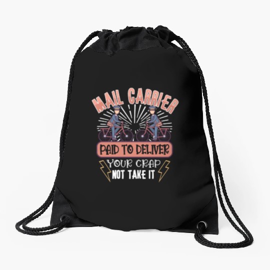 Postal Worker Mail Lady Mail Carrier Postal Drawstring Bags