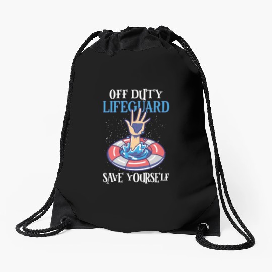 Swimmer Scuba Diving Lifeguard Water Sport Drawstring Bags