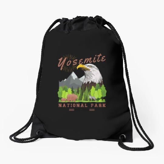 Yosemite National Park Drawstring Bags