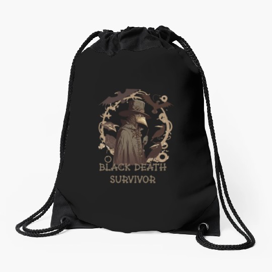 plague doctor Drawstring Bags