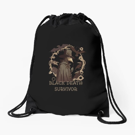plague doctor Drawstring Bags