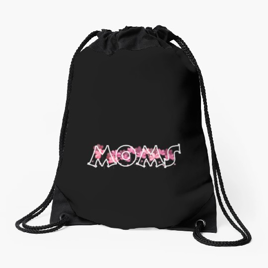 I love muscle mommies Drawstring Bags