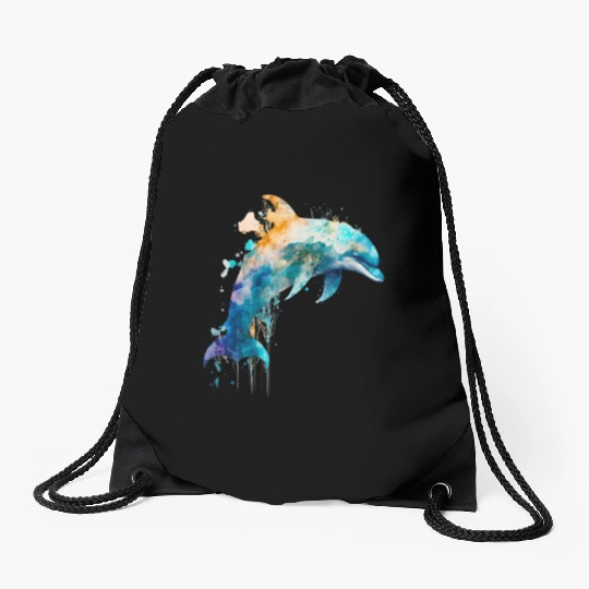 Dolphin Drawstring Bags