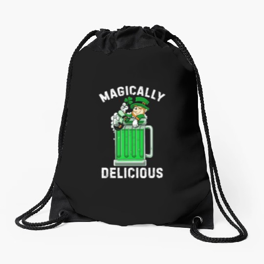 Magically Delicious idea St Patricks Day Drinking Drawstring Bags
