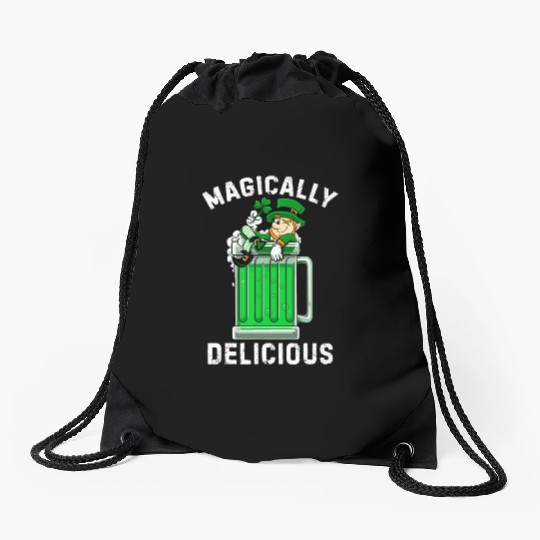 Magically Delicious idea St Patricks Day Drinking Drawstring Bags