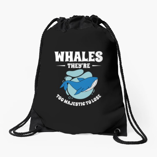 World Wildlife Day Blue Whale Marine Wildlife Drawstring Bags