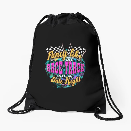 Fancy Like The Race Track On A Date Night Vintage Drawstring Bags