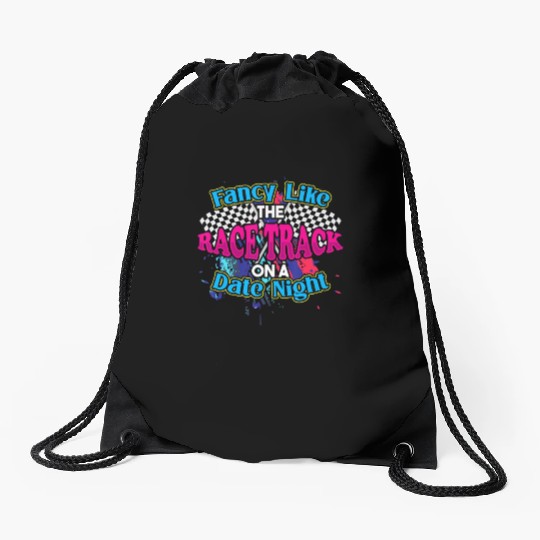 Fancy Like The Race Track On A Date Night Vintage Drawstring Bags