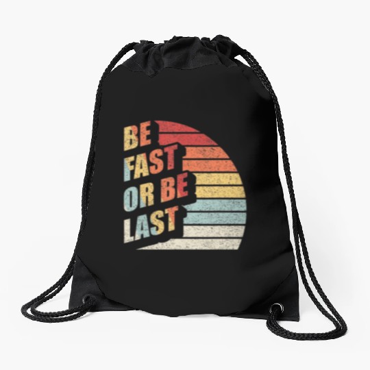 Fast Car Quote Drag Racing Gift Vintage Retro Rac Drawstring Bags