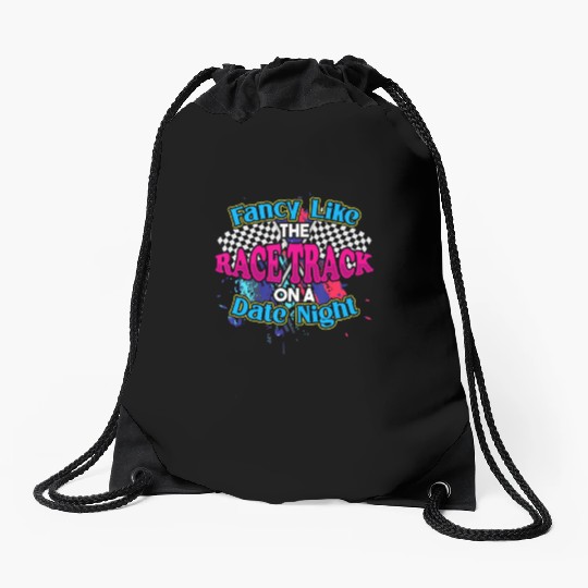 Fancy Like The Race Track On A Date Night Vintage Drawstring Bags