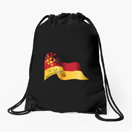 I love Germany Drawstring Bags