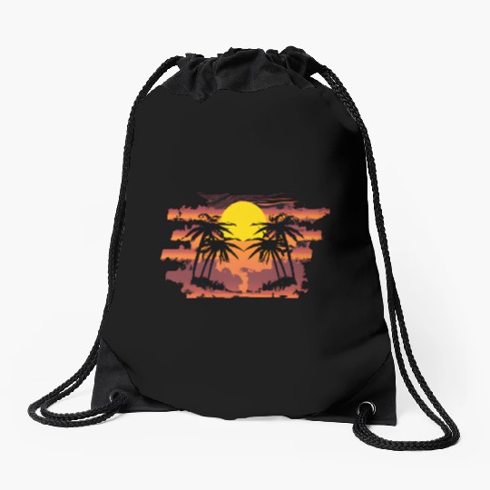 Tribal Sun Drawstring Bags