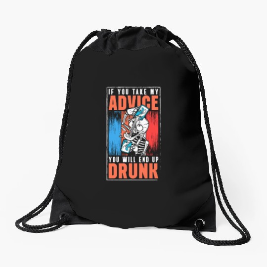 Alcohol Drunkards Fun Pub Drawstring Bags