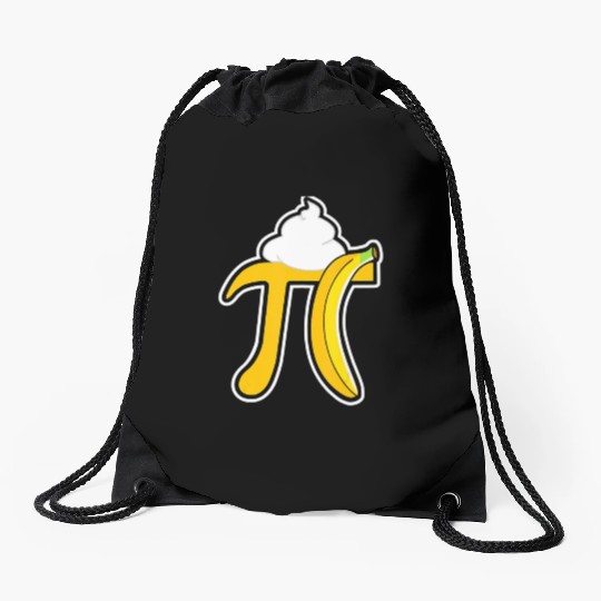 Banana Cream Pi Funny Pi Day Math Teacher Gift T Drawstring Bags