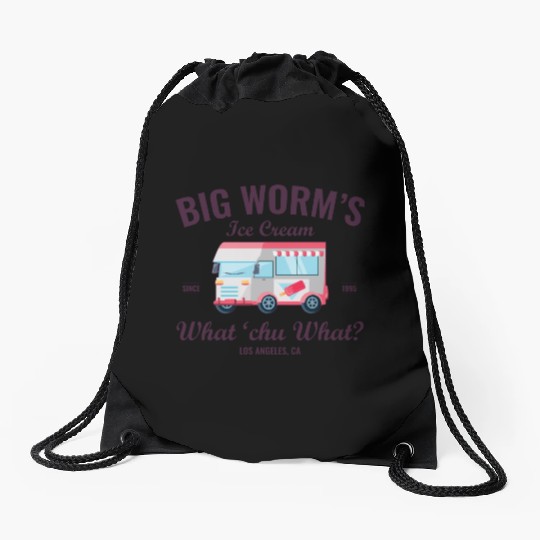 Big Worm s Ice Cream What chu Want Humor Style Drawstring Bags