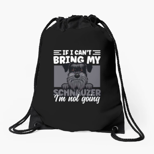 Schnauzer Dad Dog Lover Schnauzer Dog Father Dog Drawstring Bags