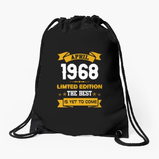 April 1968 Birthday Surprise Drawstring Bags