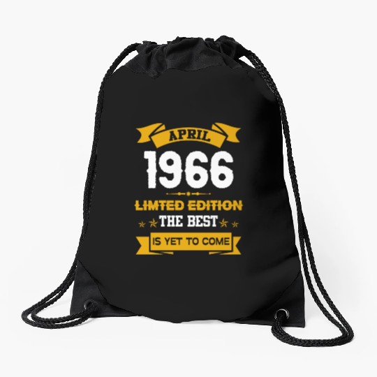 April 1966 Birthday Surprise Drawstring Bags