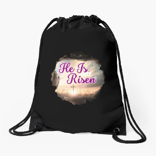 He Is Risen! Drawstring Bags