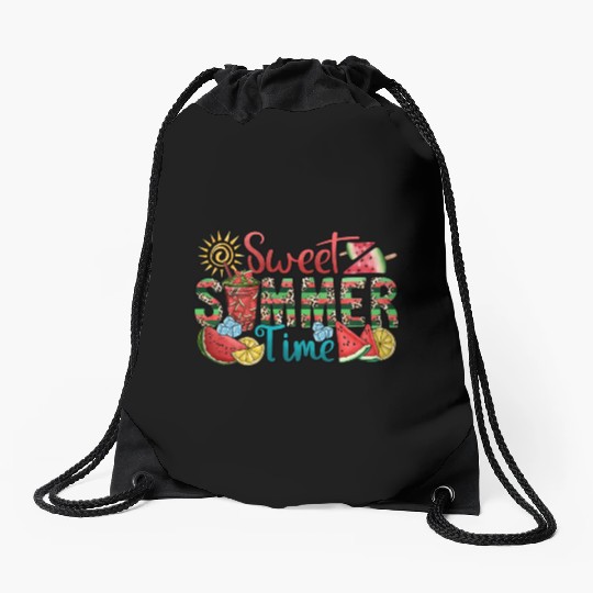 Sweet Summer Time Drawstring Bags