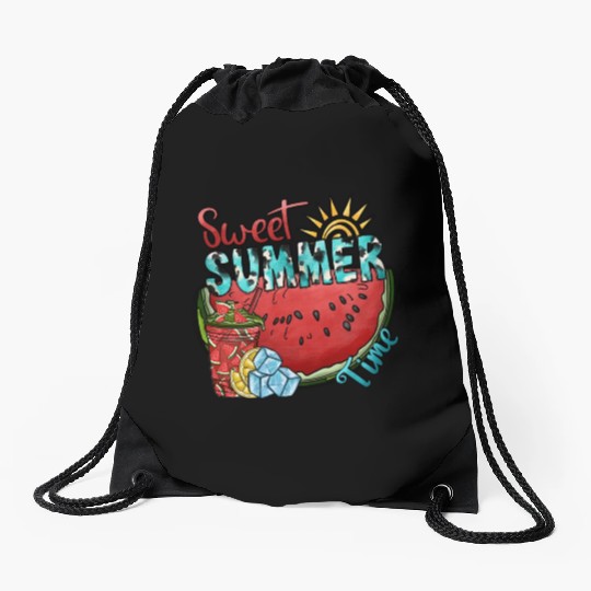 Sweet Summer Time Drawstring Bags