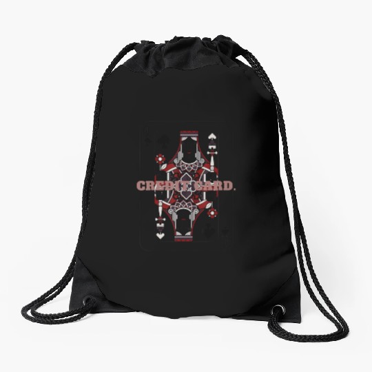 CREDIT CARD Queen of Spades Playing Card Drawstring Bags
