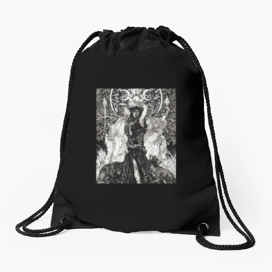The Goddess Hecate Tarot Card Triple Wiccan Pagan Drawstring Bags