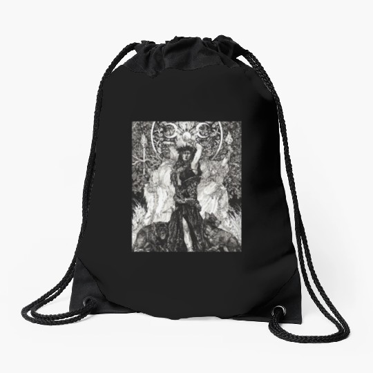 The Goddess Hecate Tarot Card Triple Wiccan Pagan Drawstring Bags