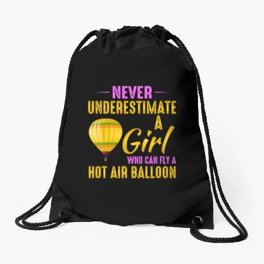 Hot Air Ballooning Hopper Balloon Ride Balloonist Drawstring Bags