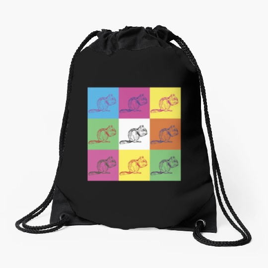 Squirrel Design Drawstring Bags